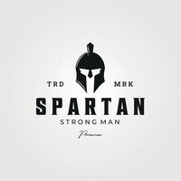 spartanisch Logo Symbol Jahrgang Illustration Design vektor