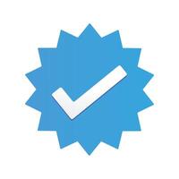 verified tecken social media konto logotyp med checklista mark design fri redigerbar vektor