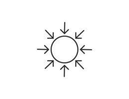 Pfeil und Punkt symbolisierend. Konzentration Symbol , Illustration. vektor