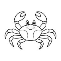 av krabba illustration färg sida för barn vektor