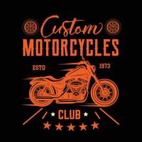 Benutzerdefiniert Motorrad Biker Mode Typografie extrem Rennen Verein T-Shirt bekleidung Briefmarke, Aufkleber Emblem, Typografie drucken, Stoff Tuch. gotisch Kalligraphie. Kalifornien Hipster retro Abzeichen Jahrgang vektor