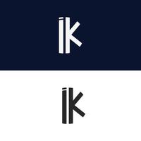 ik brief logo vektor vorlage kreative moderne form bunte monogramm kreis logo firmenlogo gitter logo