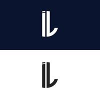 il brev logotyp vektor mall kreativ modern form färgglad monogram cirkel logotyp företagets logotyp rutnät logotyp
