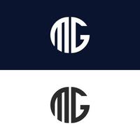 mg brief logo vektor vorlage kreative moderne form bunte monogramm kreis logo firmenlogo gitter logo