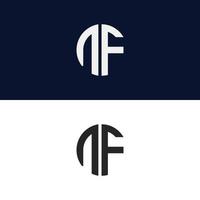 nf brief logo vektor vorlage kreative moderne form bunt monogramm kreis logo firmenlogo gitter logo