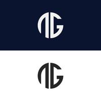 ng brev logotyp vektor mall kreativ modern form färgglad monogram cirkel logotyp företagets logotyp rutnät logotyp