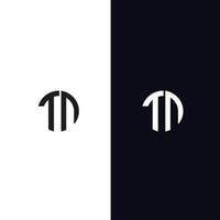 tn brief logo vektor vorlage kreative moderne form bunte monogramm kreis logo firmenlogo gitter logo