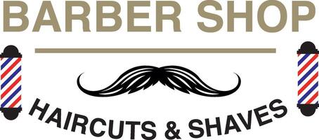 Barbier Geschäft Etiketten, Banner, Logo vektor