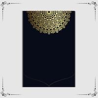 luxus dekorativer mandala hintergrund mit arabisch islamisch vektor