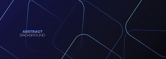 dunkel Blau, Grün abstrakt Banner Hintergrund mit glühend geometrisch Linien. Marine Blau Gradient glänzend Linien Muster futuristisch Technologie Netz Hintergrund zum Wissenschaft, Abdeckung, Webseite, Header, Broschüre vektor