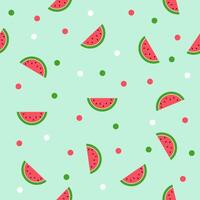 sömlös sommar vattenmelon bakgrund textur mönster vektor