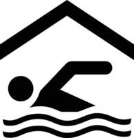 Innen- Schwimmen Schwimmbad iso Symbol vektor