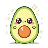 kawaii Avocado Illustration vektor