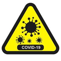 Coronavirus-Infografik-Symbol. der Erreger einer Atemwegsinfektion. Plakat zur Bakterienpandemie. Logo-Zeichen isoliert auf weißem Hintergrund. vektor