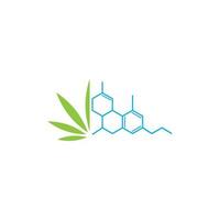 Cannabis-Hanf-Logo vektor