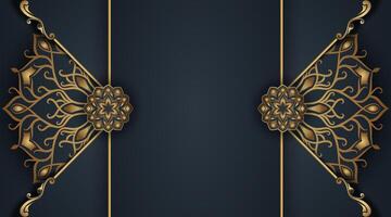 grau Hintergrund, mit Gold Mandala Ornamente vektor