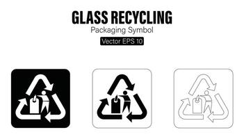 tidyman glas återvinning förpackning symbol vektor