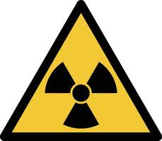 radioaktiv material iso varning symbol vektor