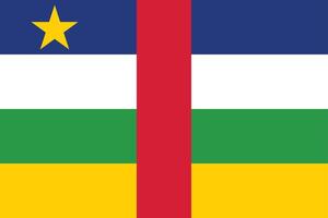 Centralafrikanska republikens flagga vektor