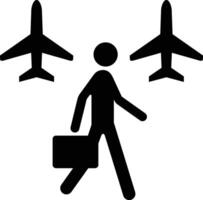 flyg anslutningar transport anläggning iso symbol vektor