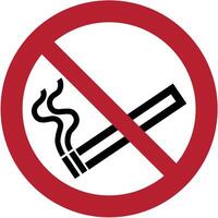 Nej rökning iso förbud symbol vektor