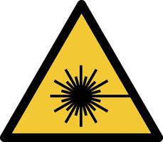 Laser- Strahl iso Warnung Symbol vektor