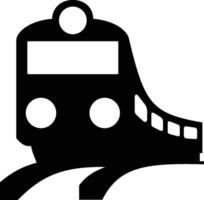 Eisenbahn Bahnhof oder Eisenbahn oder Zug Transport Einrichtung iso Symbol vektor