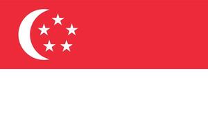 Flagge von Singapur vektor