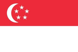 singapores flagga vektor