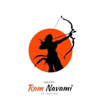 Happy Ram Navami Festival of India inlägg på sociala medier vektor