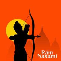 Happy Ram Navami Festival von Indien Social Media Post vektor