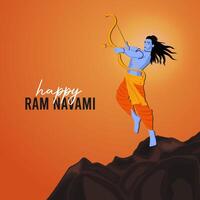 Happy Ram Navami Festival von Indien Social Media Post vektor