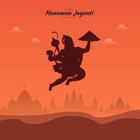 glücklich Hanuman Jayanti Sozial Medien Post das Festival von Indien vektor