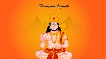 glücklich Hanuman Jayanti Sozial Medien Post das Festival von Indien vektor