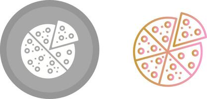 pizza skiva ikon vektor