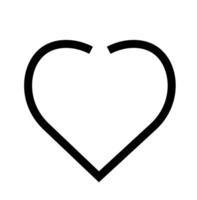 hjärta kärlek linje enkel ikon design vektor