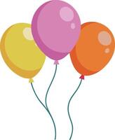 bunt Luftballons glücklich feiern vektor