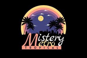 mystery metro siluett retro design vektor