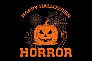 Happy Halloween Horror Design Vintage Retro vektor