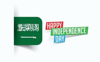 glücklich Unabhängigkeit Tag von Saudi Arabien Illustration, National Tag Poster, Gruß Vorlage Design, eps Quelle Datei vektor