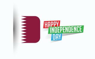 glücklich Unabhängigkeit Tag von Katar Illustration, National Tag Poster, Gruß Vorlage Design, eps Quelle Datei vektor