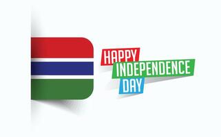 glücklich Unabhängigkeit Tag von das Gambia Illustration, National Tag Poster, Gruß Vorlage Design, eps Quelle Datei vektor