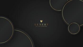 schwarz Luxus Hintergrund mit Prämie Gold Element vektor