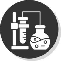 Experiment Glyphe grau Kreis Symbol vektor