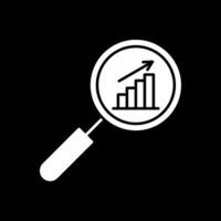 invertiertes Symbol für die Forschungsglyphe vektor