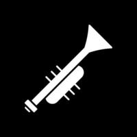 Trompete Glyphe invertiert Symbol vektor