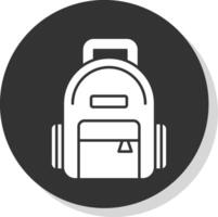 Rucksack Glyphe grau Kreis Symbol vektor