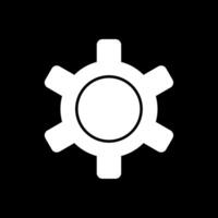 Zahnrad-Glyphe invertiertes Symbol vektor