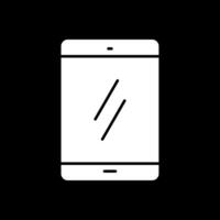 Invertiertes Symbol für mobile Glyphe vektor