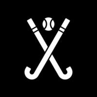 Hockey-Glyphe invertiertes Symbol vektor